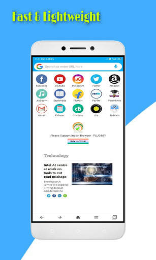 PlusInfi - Indian browser app screenshot 2