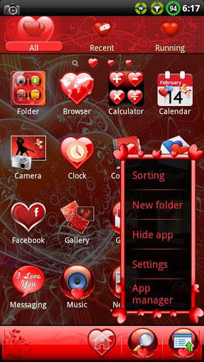 Valentine´s GO Launcher Theme screenshot 2