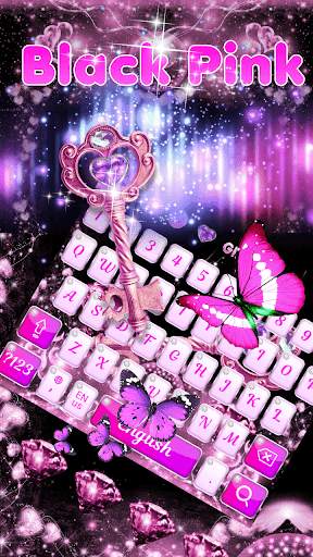 Black Pink Keyboard Theme screenshot 2