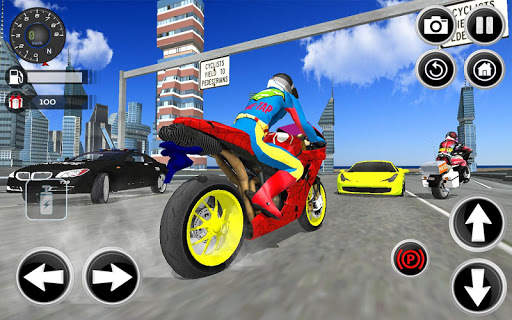 Motorbike Stunt Super Hero 3D screenshot 2