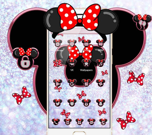 Minnie's bow shining desktop theme wallpaper screenshot 3