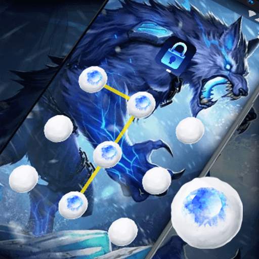 Ice Wolf - App Lock Master Theme 1.0.3