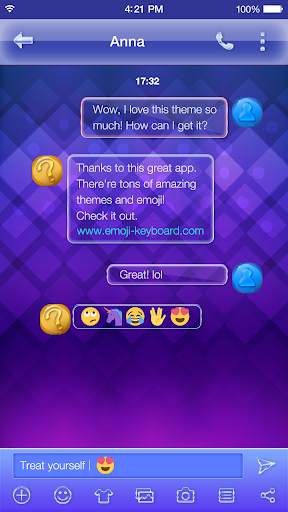 Purple Emoji Keyboard Wallpaper screenshot 8