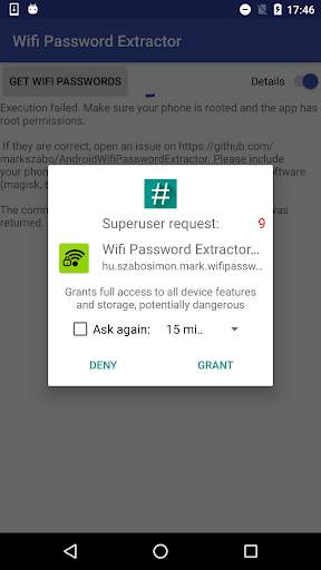 Wifi Password Extractor [root] screenshot 2