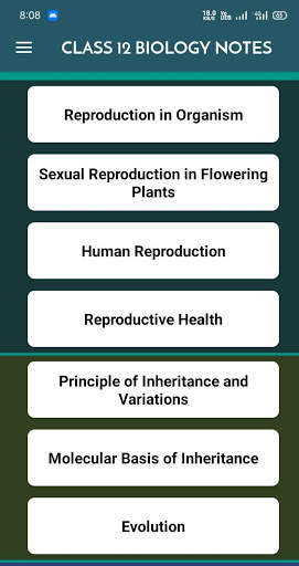 Class 12 Biology Notes screenshot 1