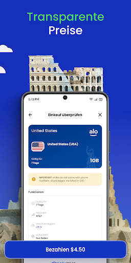 aloSIM - eSIM Travel Sim Karte screenshot 7