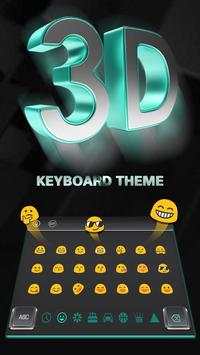 Chủ đề bàn phím màu đen 3D screenshot 3