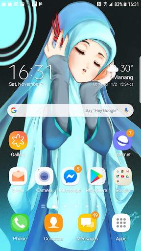 Cute Muslimah Cartoon Wallpaper Offline screenshot 4