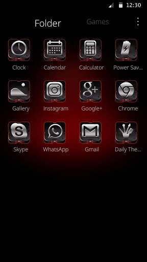 Red Neon Apple Dark Theme screenshot 8