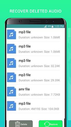 Audio Recovery:Audio Files Recovery screenshot 1