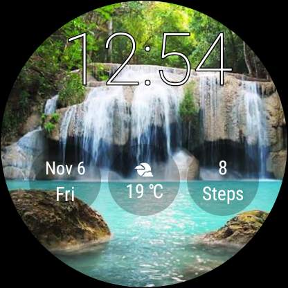 Waterfall Wallpaper Smartwatch Wear OS Watch Faces screenshot 10