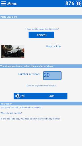Many views, likes, subscribers for video screenshot 3