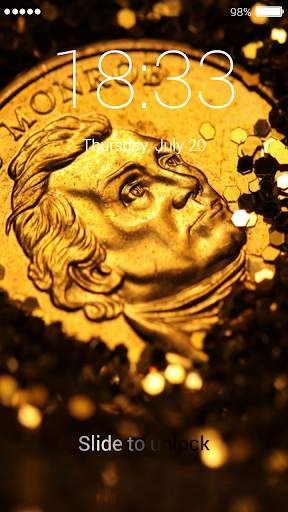 Golden Dollar Lock Screen 3 تصوير الشاشة