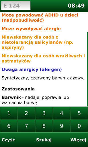 E-kody Free: Sprawdź co jesz! screenshot 4