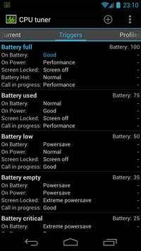 CPU tuner screenshot 2