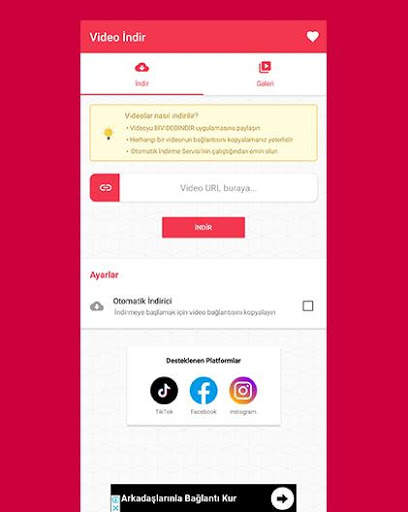 Bi - Video İndir Sosyal Medya Videoları İndir screenshot 1