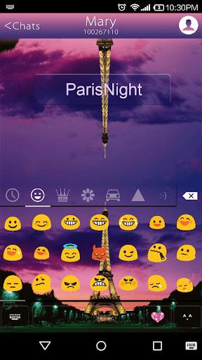Paris Night Keyboard -Emoji स्क्रीनशॉट 2