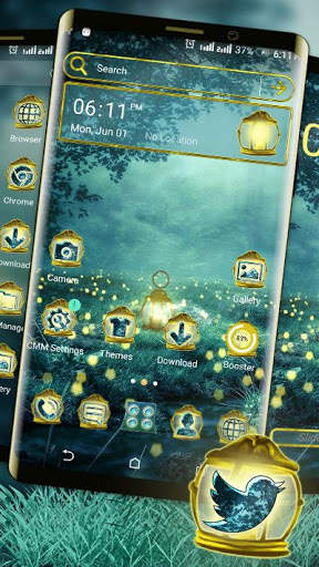 Fireflies Light Lamp Launcher Theme screenshot 1