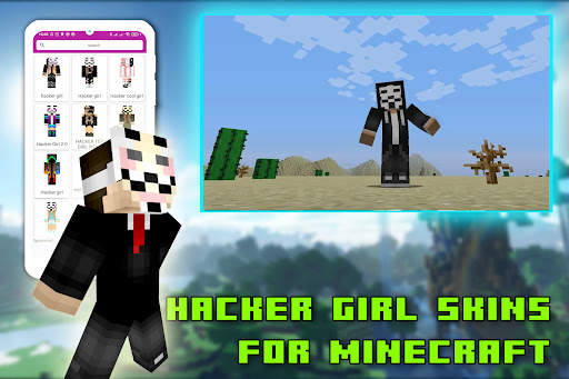 Hacker Girls Skin Minecraft PE screenshot 1