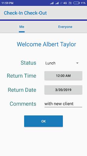 Check-In Check-Out Mobile screenshot 1