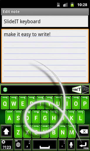 SlideIT Green Neon Skin screenshot 2
