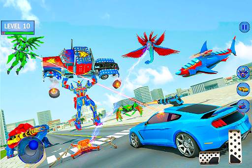 Police Shark Robot Car Game screenshot 5