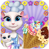 Talking Cat Ice Cream Maker - Cooking Game icon