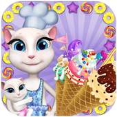 Talking Cat Ice Cream Maker - Cooking Game icon