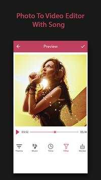 Photo To Video Editor With Song screenshot 1