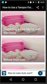 How to Use Tampon For Girls screenshot 1