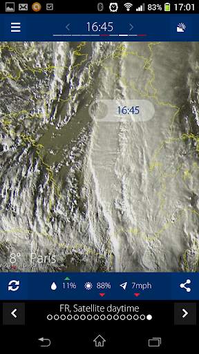 Sat24, satellite météo screenshot 1