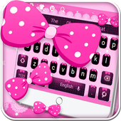 Pembe Yay Klavye Tema icon