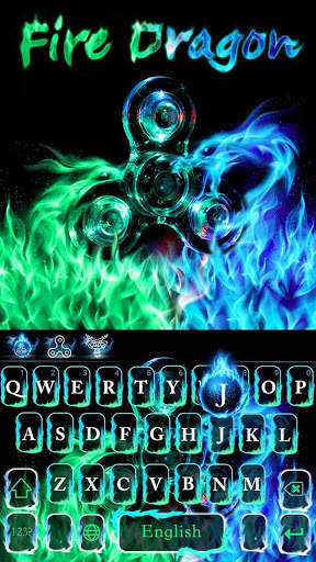 Flame Dragon Fidget Spinner Keyboard Theme screenshot 4