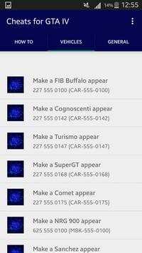 Cheats for GTA IV screenshot 1