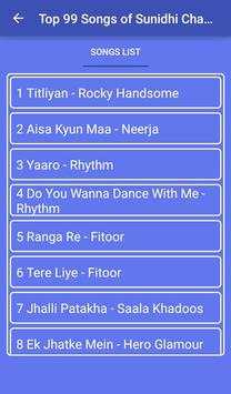 Top 99 Song's Sunidhi Chauhan screenshot 2