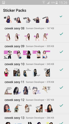 WA Sticker Cewe Cantik Seksi Lucu WAStickerApps screenshot 4