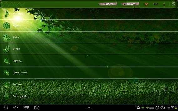 Poweramp Skin Green Jungle скриншот 9