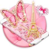 Pink Butterfly Eiffel Kitty Theme 1.1.3