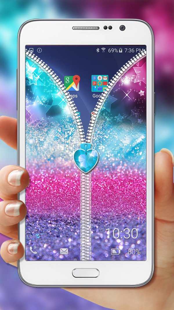 Glitter Zipper Lock screenshot 3