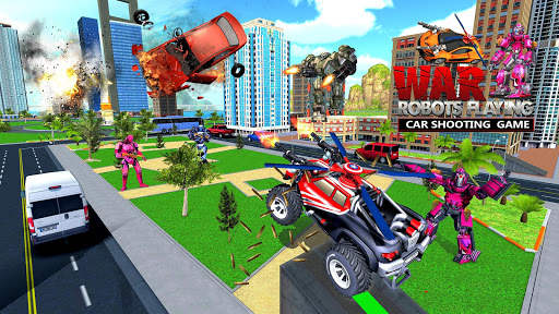 Grand Robot Flying Car 3D Transform Robot Game screenshot 6