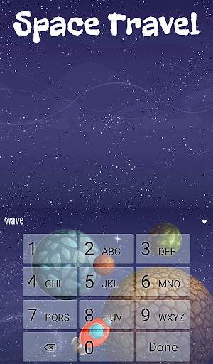 Space Travel Animated Keyboard   Live Wallpaper screenshot 6