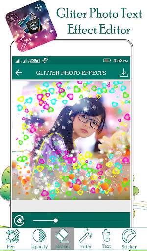 Glitter Photo Text Effect screenshot 1