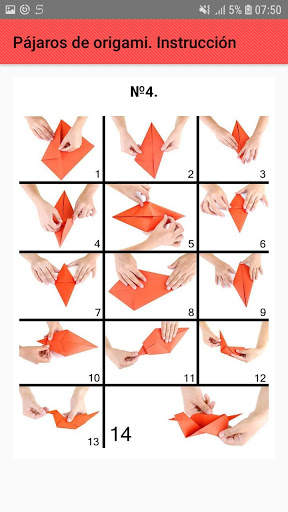 Pájaros de origami. Esquemas, instrucciones screenshot 5