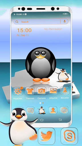 Cute Penguin Theme screenshot 1