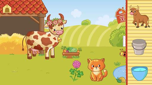Funny Farm for toddlers. Kids puzzle with animals! screenshot 2