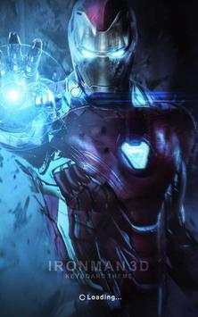 Tema Keyboard Peluncur Iron Man 3D स्क्रीनशॉट 1