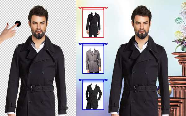 Men Trench Coat Suit Photo Editor screenshot 1