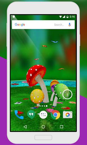 Mushroom & Butterfly 3D live wallpaper screenshot 2