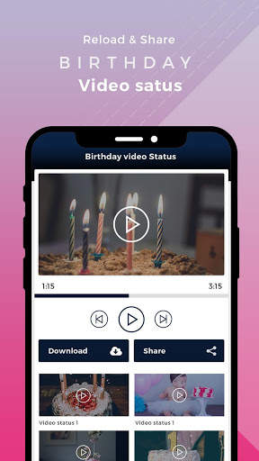 Birthday Video Status स्क्रीनशॉट 3