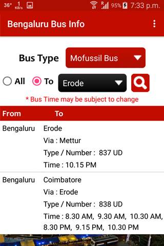 Bangalore Bus Info screenshot 7